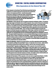 Folleto del Filtro-Separadores de Gas Natural Tipo 150