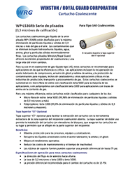 Folleto del Cartucho Coalescente de la Plisados WP-L536Rb