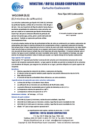 Folleto del Cartucho Coalescente de la WCL536R (0.3