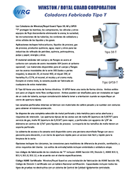Folleto del Coladores Fabricado Tipo T