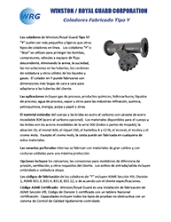 Folleto del Coladores Fabricado Tipo Y