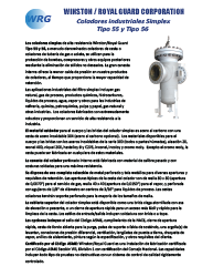 Folleto del Coladores industriales Simplex Tipo 55 y Tipo 56